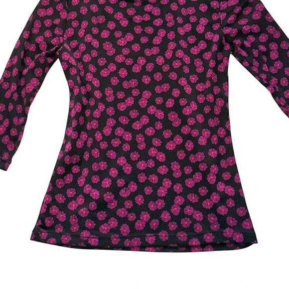 🔴2 for 30🔴 Kate Hill top black floral 3/4 sleeve round neck size M. - Picture 5 of 9